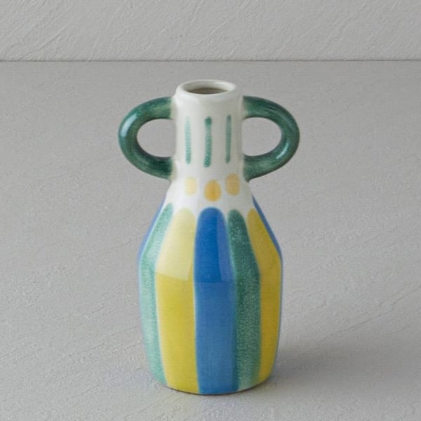 Valencia Stoneware Vase 9x7.5x15 cm Multicolor