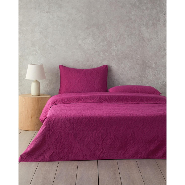 Gypsy Single Bedspread Set Dark Pink