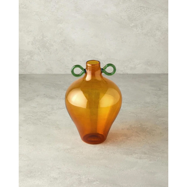 Chera Borosilicate Vase 23X16 cm Amber