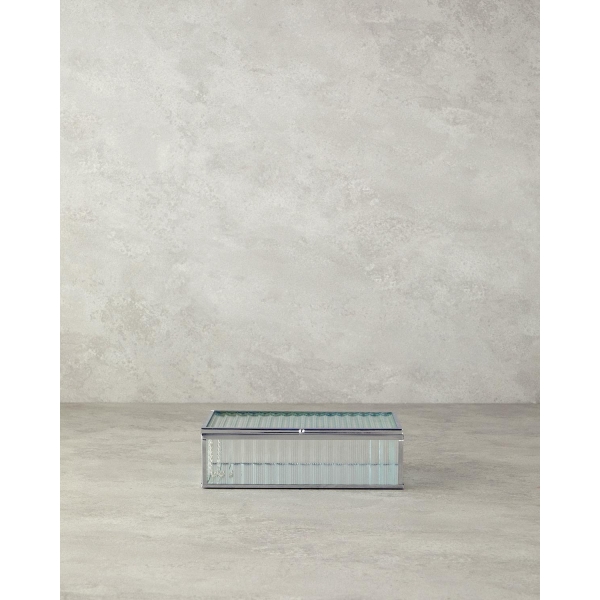 Glamour Glass Decorative Box 20x12x6 cm Silver