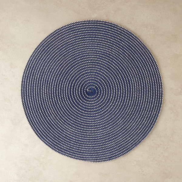 Fiora Polyester Table Mat 38 cm Blue