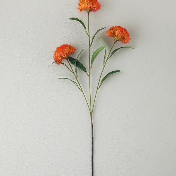 Flower Spray Single Branch Artificial Flower 68 cm Orange