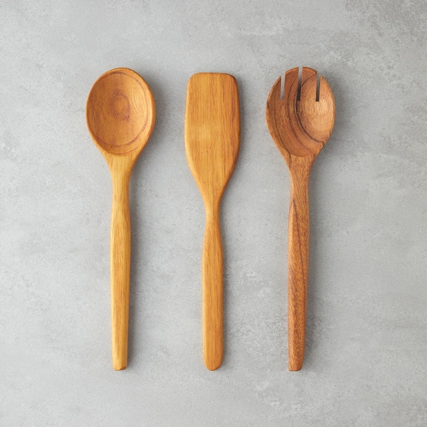 Pure Wooden Iroco 3 pcs Serving Tool 29,5 cm Brown