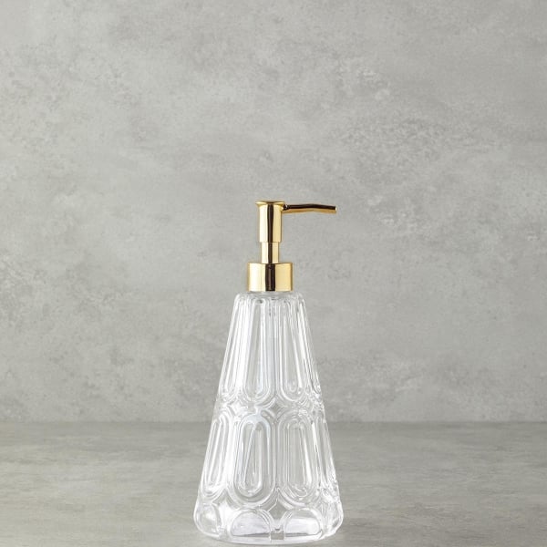 Diana Glass Bathroom Soap Dispenser 10x22 cm Transparent