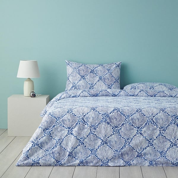 Coastal Treasures Cotton Single Size Duvet Cover Set 160x220 cm Blue