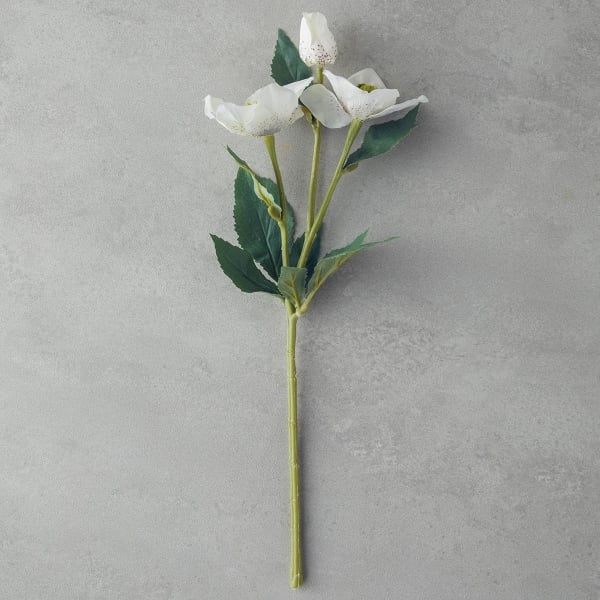 Helleborus Single Branch Artificial Flower 40 cm White