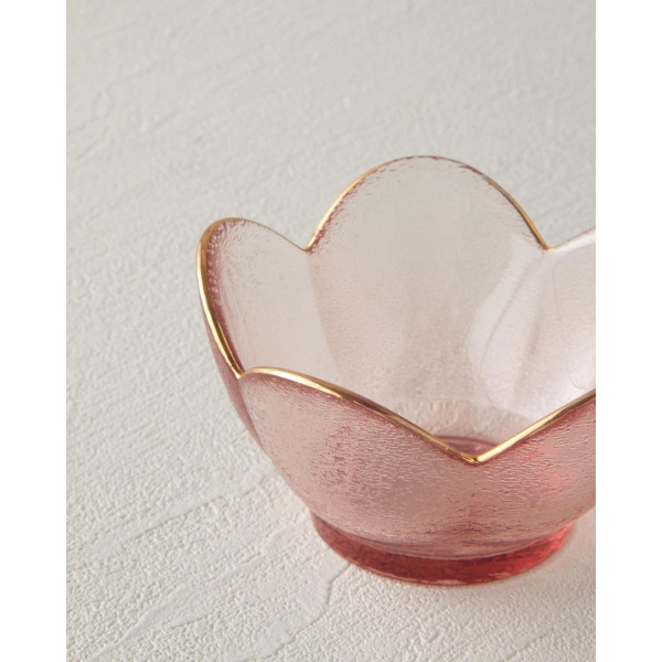 Ava Glass Snack Bowl 8 cm Pınk