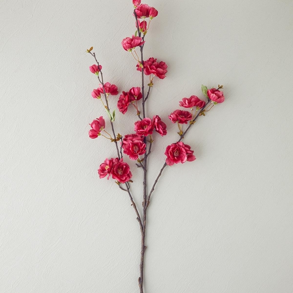 Sakura Single Branch Artificial Flower 115 cm Dark Pink
