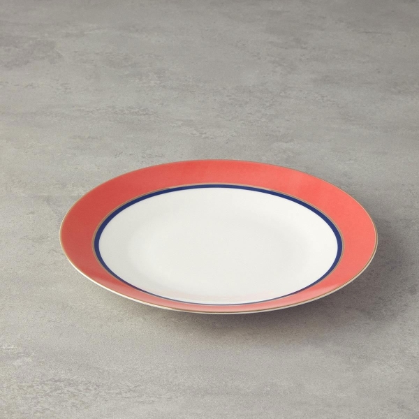 Carny Bone Porcelain Serving Plate 25 Cm Orange