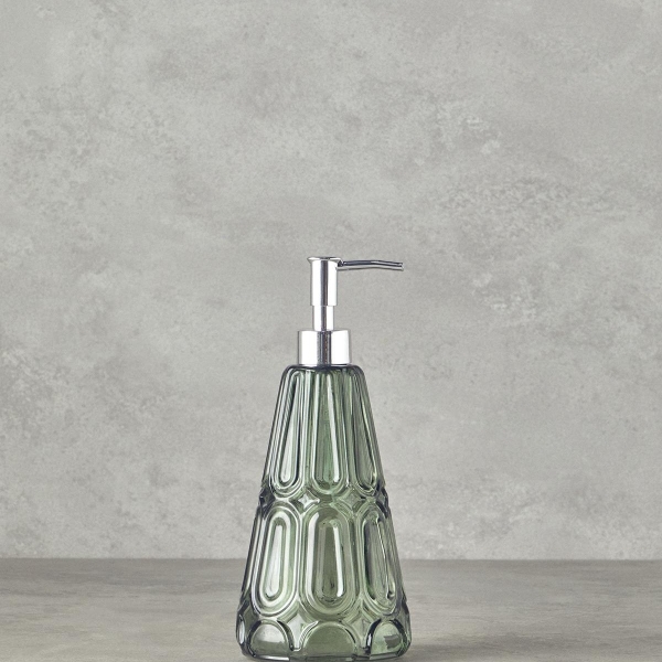 Diana Glass Bathroom Liquid Soap Dispenser Light Green