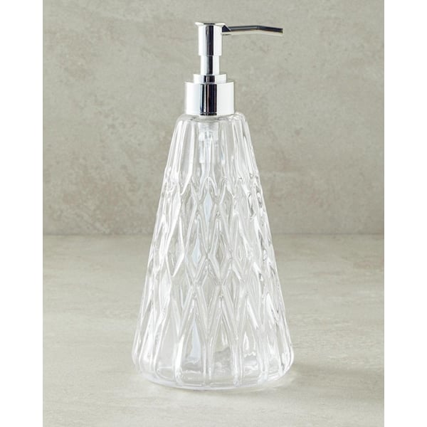 Valeria Glass Bathroom Soap Dispenser 10x22 cm Transparent