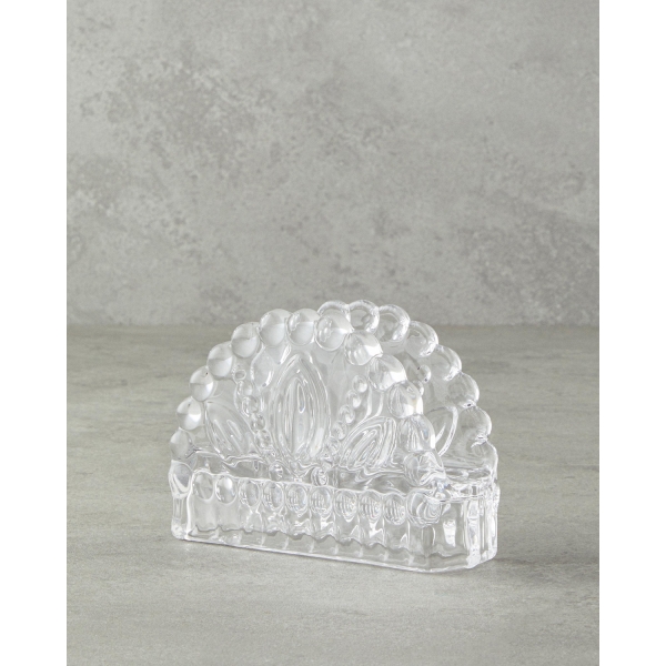 Meri Glass Napkin Holder 12.5x4x9 cm Transparent