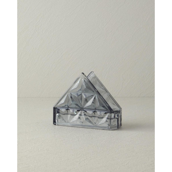 Glass Napkin Holder 12.5x4.5x10 cm Anthracite