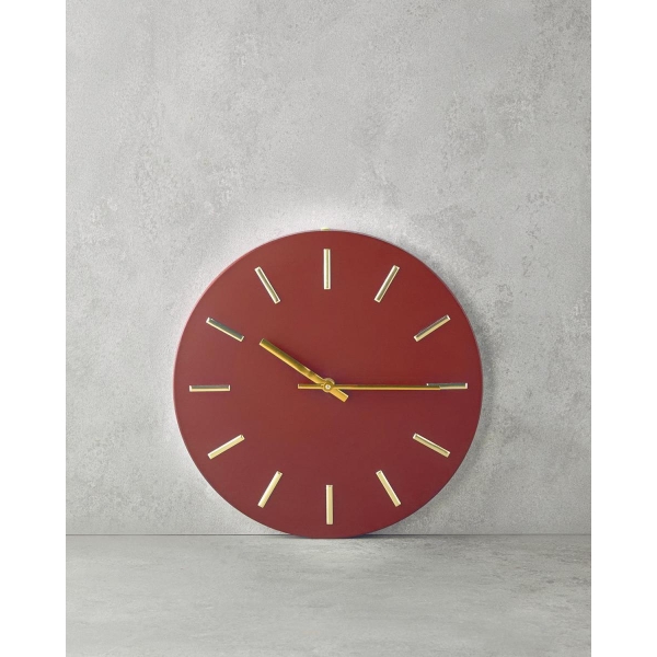 Sylvia Metal Decorative Wall Clock 30x30 cm Orange