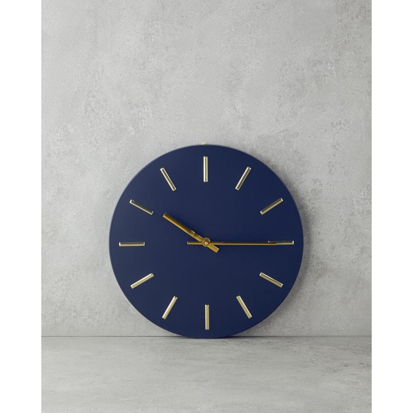 Sylvia Metal Decorative Wall Clock 30x30 cm Navy Blue