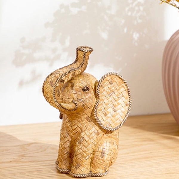 Baby Elephant Decorative Object 10,5x8,5x15 cm Brown