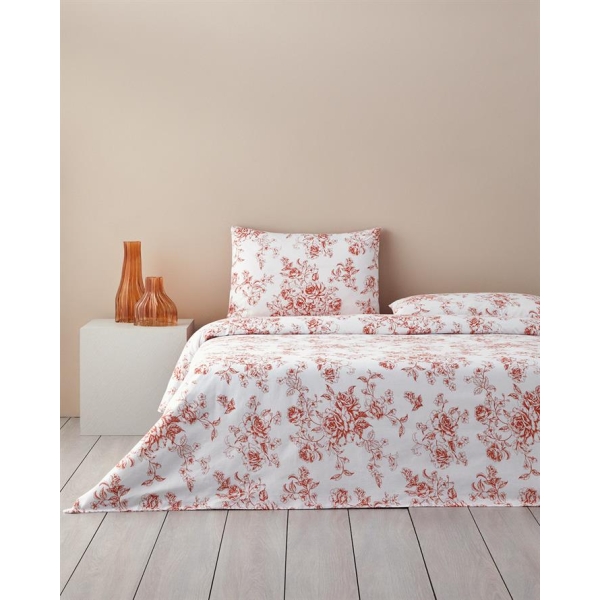 Rosey Violen King Size Duvet Cover Set  240x220 cm Orange