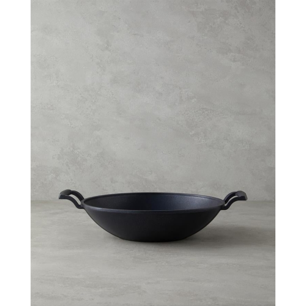 Laura Aluminum Wok Pan 30 Cm Black