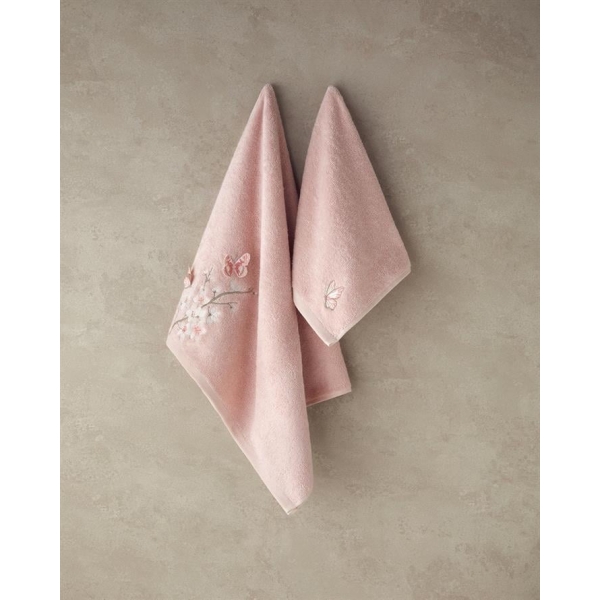 Mariposa Cotton Face Towel Set Pink