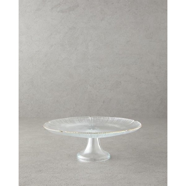 Siana Glass Cake Stand 28 Cm Gold