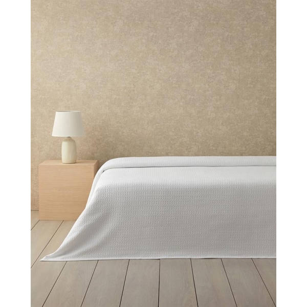 Venice Cotton Double Blanket 200x220cm White