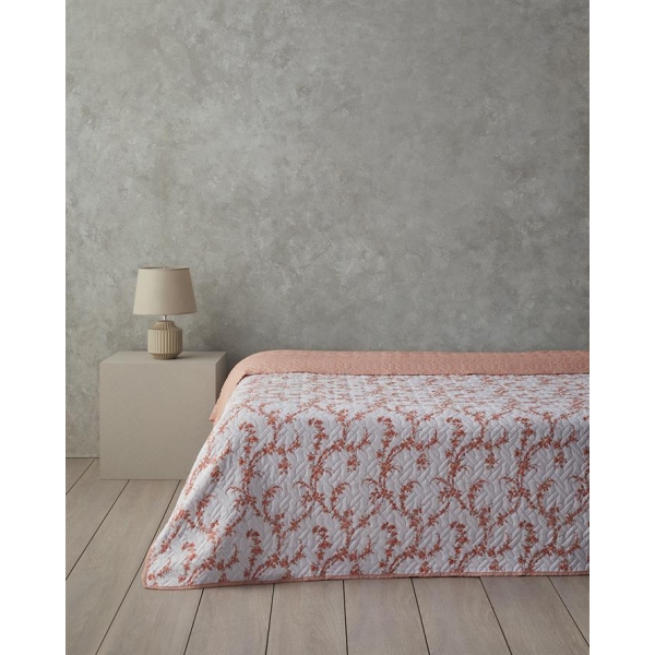 Scroll Flowers Double Multi-Purpose Blanket 200x220 cm Orange