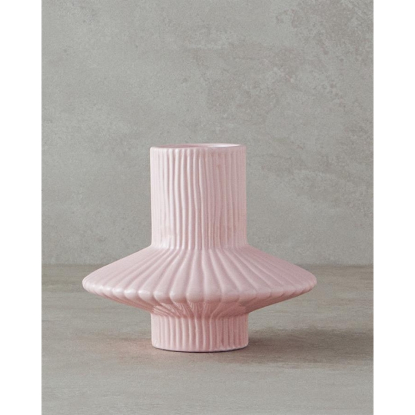 Hera Dolomite Vase 16x14 cm Powder