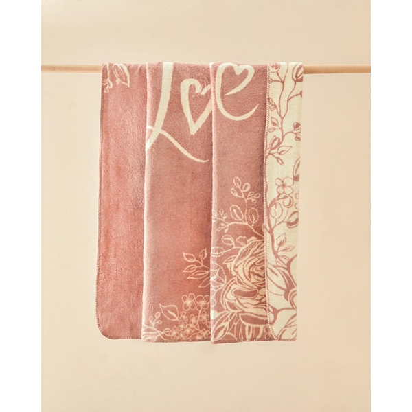 Deep Love Acrylic Tv Blanket 130x170 cm Dusty Rose