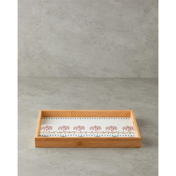 Carnival Day Bamboo Tray 40x25 cm Colorful