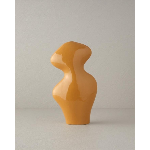 Rita Dolomite Vase 	34 cm Yellow