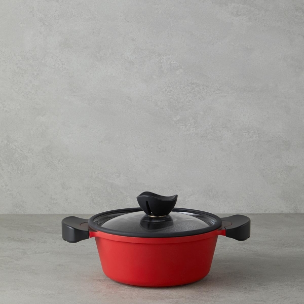 Prime Red Love Cast Iron Rice And Carrot Pot 24 Cm Red