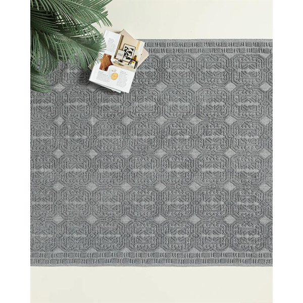 Chester Cotton Rug  60x100cm Gray