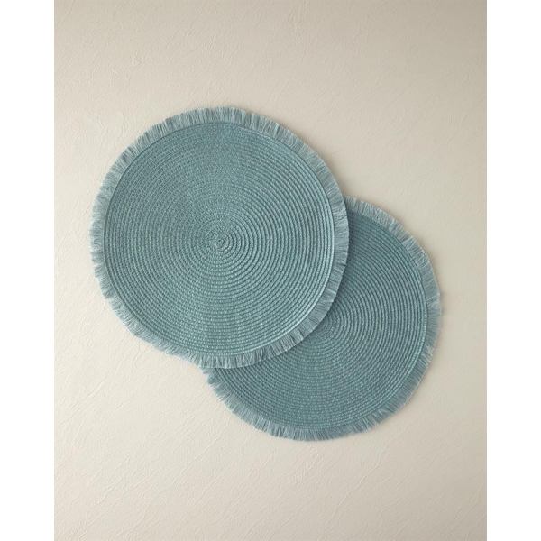 Zola Polypropylene 2-Piece Placemat Blue