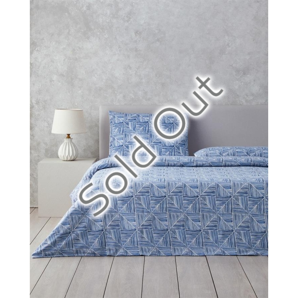 Modern Diamond Double Duvet Cover Set 200x220 cm Blue