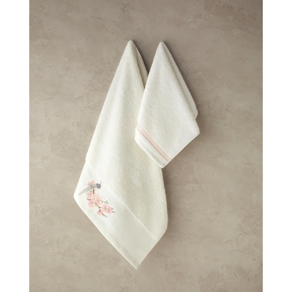 Polly Cotton Face Towel Set Ecru