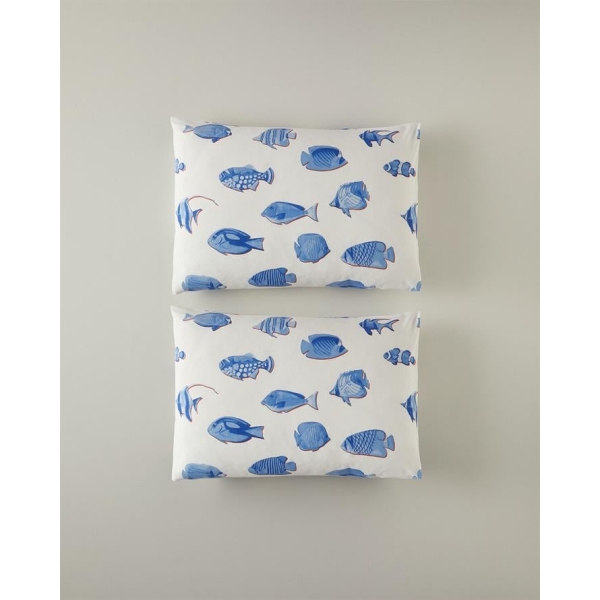 Nautical Depths 2-Piece Pillowcase Blue