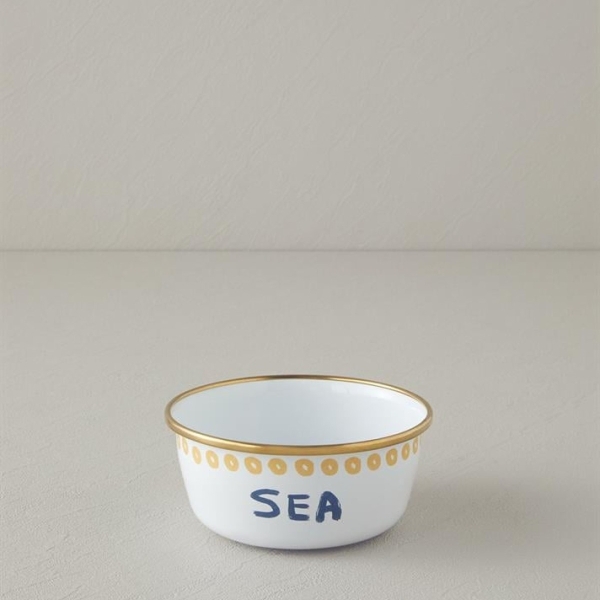 Jolly Sand Enamel Bowl 12 cm Blue-White