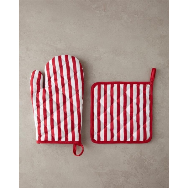 Chef Polyester 2 Piece Kitchen Set Red