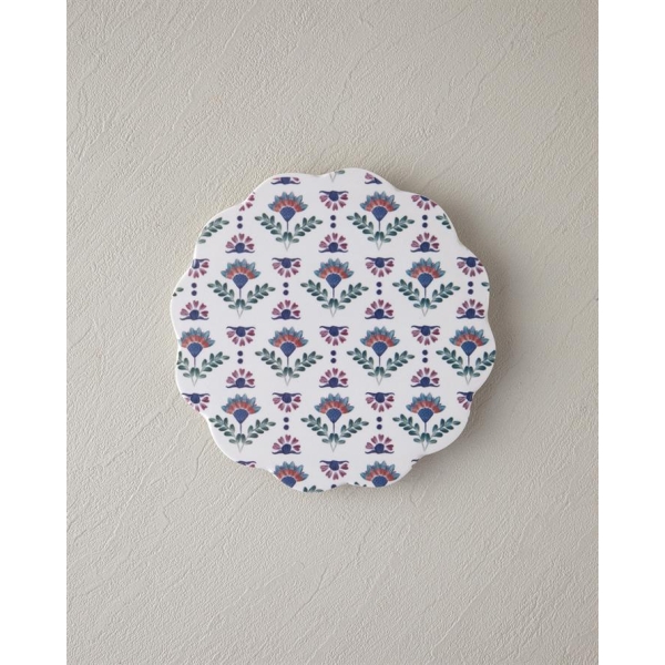 Carnival Time Melamine Trivet 16 Cm Blue-White