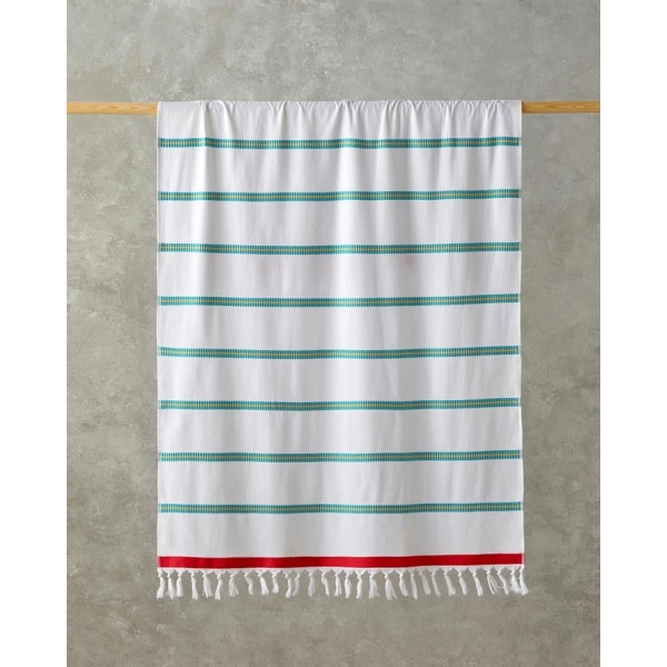 Trim Stripe Cotton Striped Beach Towel 90x150 Cm Ecru