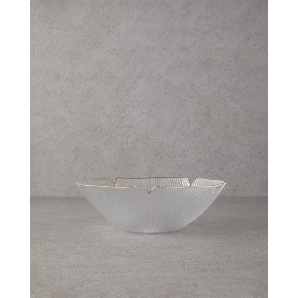 Siana Glass Bowl 25 Cm Gold