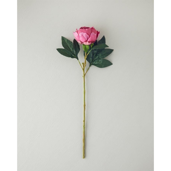 Peony Single Branch Artificial Flower Dark Pink