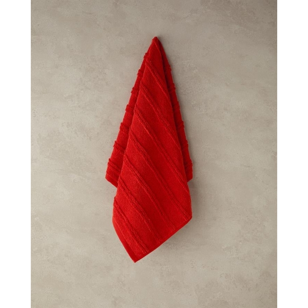 Plume Way Cotton Face Towel 50x80 Cm Red