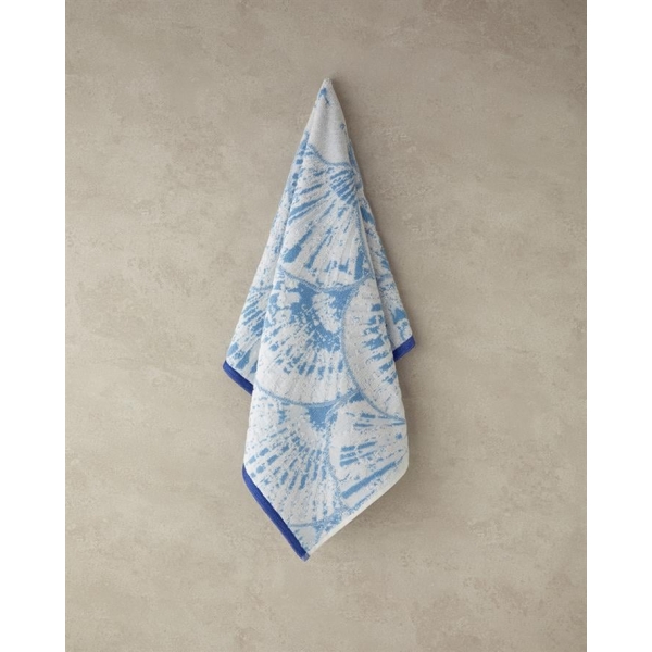 Sea Shell Cotton Face Towel 50x80 Cm Blue