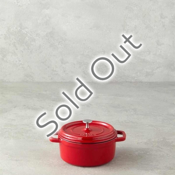 Hecha Cast Iron Mini Pot 12 CM Red