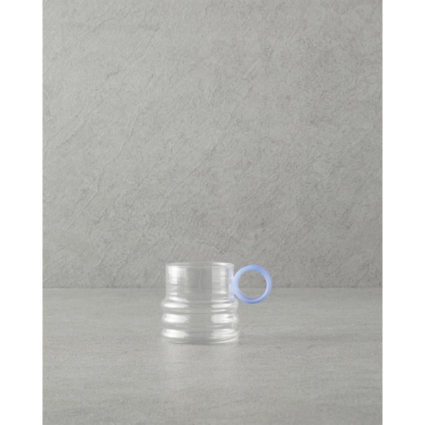 Ring Borosilcate Glass Mug 200ml Blue