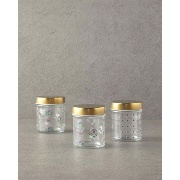 Carnival Time Glass 3-Pack Jar 350ml Transparent