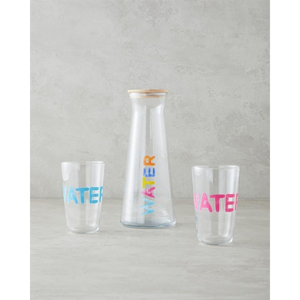 Ophelia Glass 3 Piece Water Set Colored