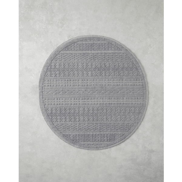 Thore Cotton Rug 110 cm Gray