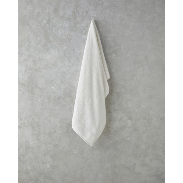 Leafy Bamboo Bath Towel 70x140 Cm Ecru